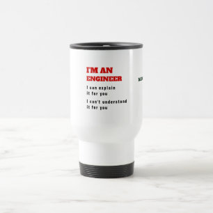 Caneca Térmica Piada de engenharia de ENGENHEIROS engraçada Expli
