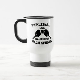 Caneca Térmica Pickleball Paddle Palm Primaveras Califórnia Perso