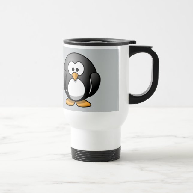 Caneca Térmica Pinguim animado bonito (Direita)