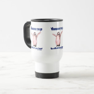 Caneca Térmica Pinguim - Citação de Felicidade Inspiracional Conf