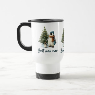 Caneca Térmica Pinguim de Inverno Personalizado “Melhor Mãe de To