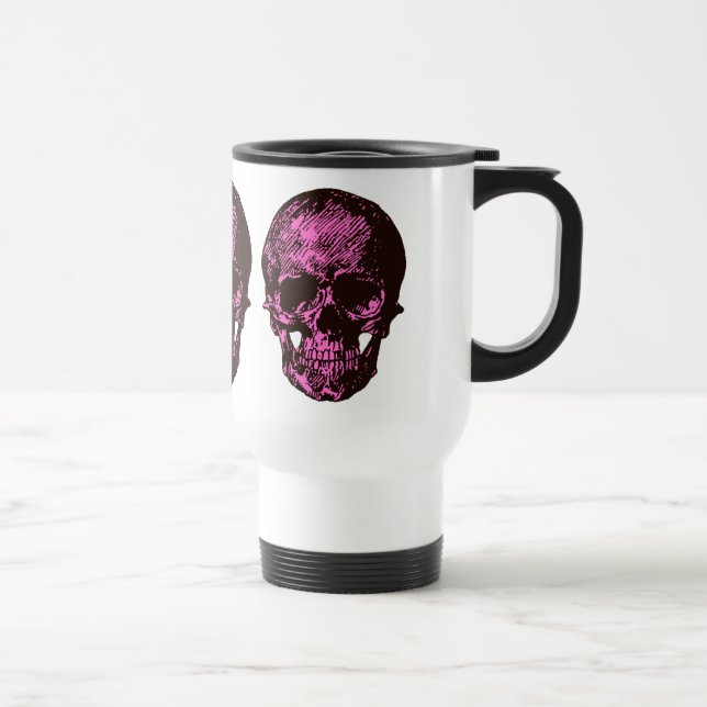 Caneca Térmica Pink Skull (Direita)