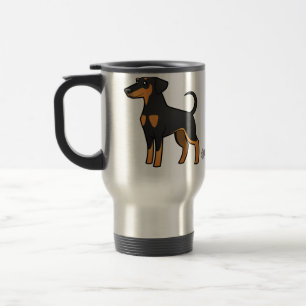 Caneca Térmica Pinscher do Doberman dos desenhos animados
