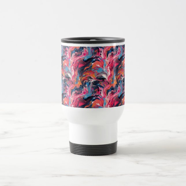Caneca Térmica Pintura Abstrata 01 (Centro)