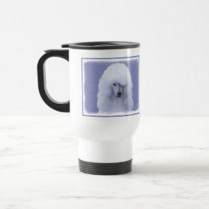 Caneca Térmica Pintura Branca de Poodle Padrão - Arte Cão Origi