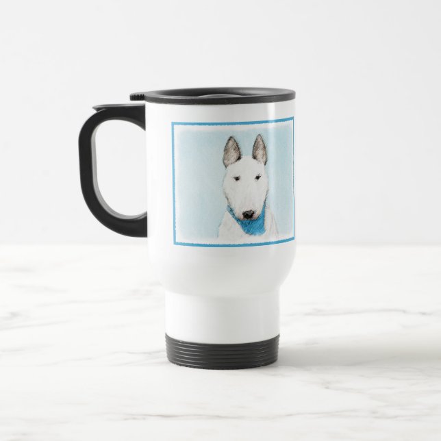 Caneca Térmica Pintura Bull Terrier - Arte Cachorro Original Boni (Esquerda)