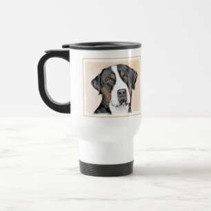Caneca Térmica Pintura de Cachorro da Grande Montanha Suíça - Art
