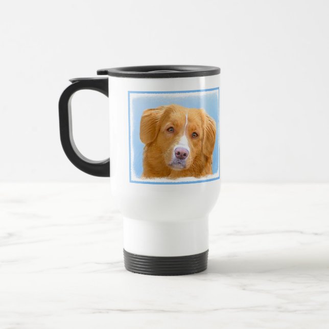 Caneca Térmica Pintura de Cachorro de Retriever com Tolerância a  (Esquerda)