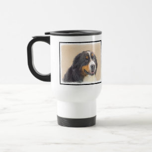 Caneca Térmica Pintura De Cão Da Montanha Bernese - Arte Origina