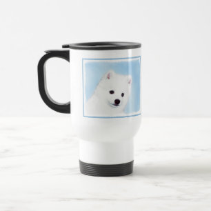 Caneca Térmica Pintura de Cão no Esquimó Americano - Arte de C