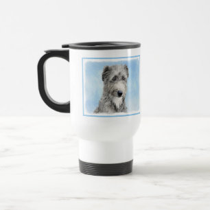 Caneca Térmica Pintura de Deerhound Escocês - Ar Cachorro Origin