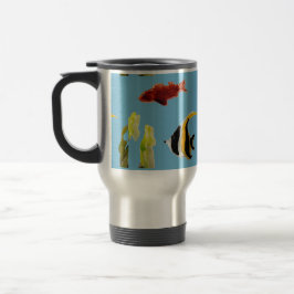 Caneca Térmica Pintura de Peixes Aquáticos