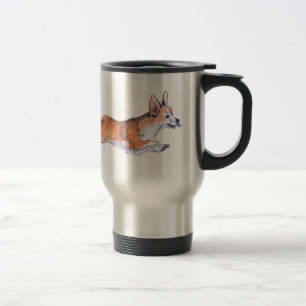 Caneca Térmica Pintura de verão de voo de Corgi