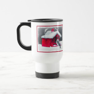 Caneca Térmica Pintura do Pica-Pau Downy - Arte Original
