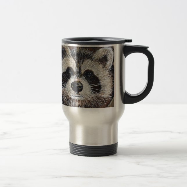 Caneca Térmica Pintura do Raccoon (Direita)