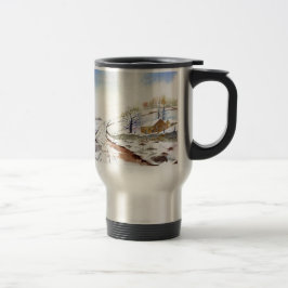 Caneca Térmica Pintura em Aquarela da Alameda Invernal