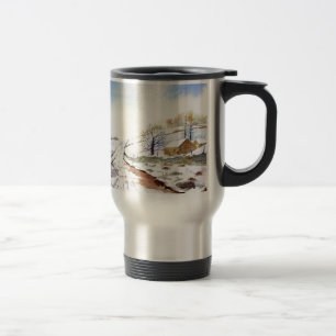 Caneca Térmica Pintura em Aquarela da Alameda Invernal