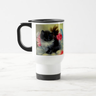 Caneca Térmica Pintura em branco e preto