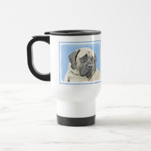 Caneca Térmica Pintura em Inglês Mastiff (Fawn) - Arte Original p