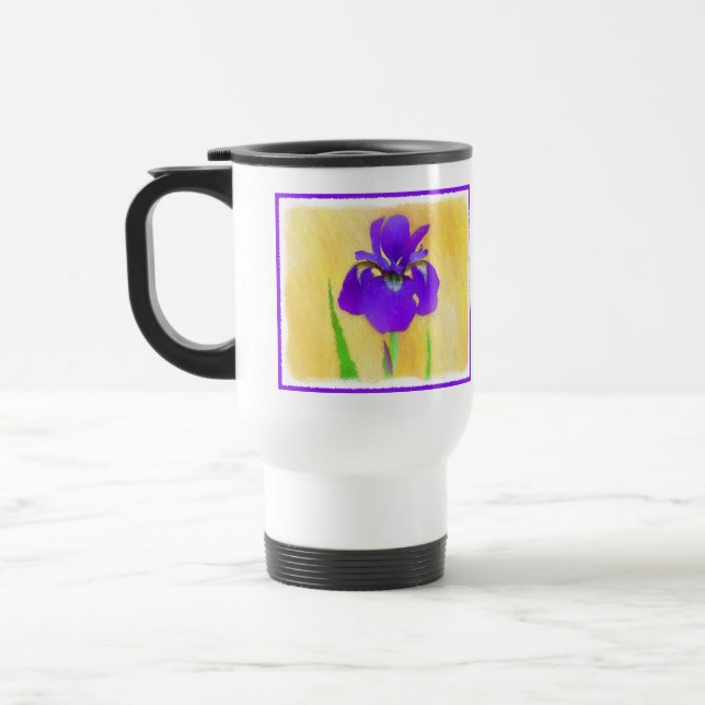 Caneca Térmica Pintura em Íris com pérola - Cão original branco A (Esquerda)