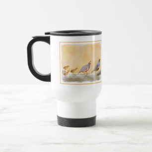 Caneca Térmica Pintura em Quail de Gambrel — Arte original sobr