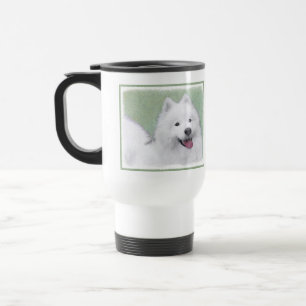 Caneca Térmica Pintura Samoyed - Arte Cachorosa Original