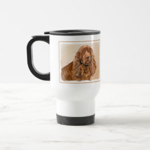 Caneca Térmica Pintura Sussex Spaniel - Arte Cachorosa Original