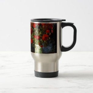 Caneca Térmica Pintura Vintage Van Gogh Vaso de Flores em Flor