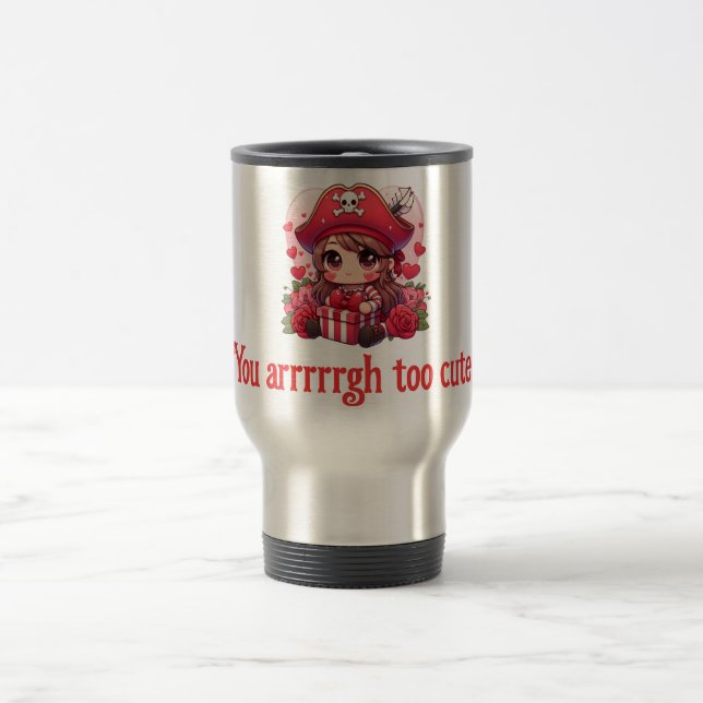Caneca Térmica Pirata de Dia de os namorados (Centro)