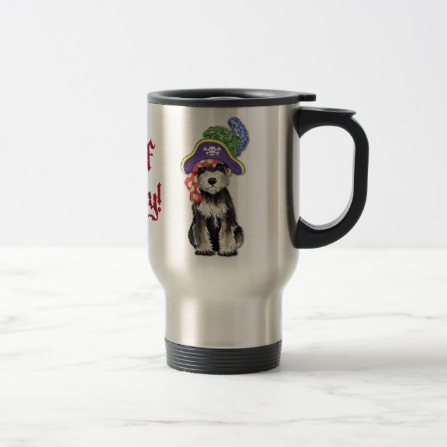 Caneca Térmica Pirata do Schnauzer diminuto (Direita)