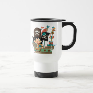 Caneca Térmica Pirata e navio de pirata