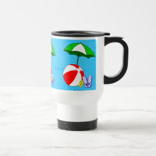 Caneca Térmica Piscina de praia umbrella mug