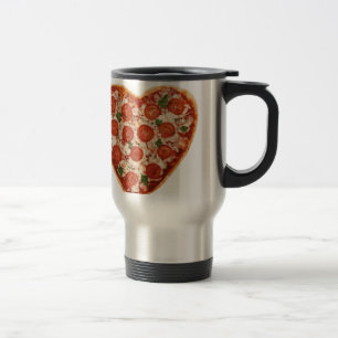 Caneca Térmica pizza em forma de coração