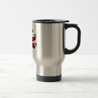 Caneca Térmica PJ footy vermelhos & brancos