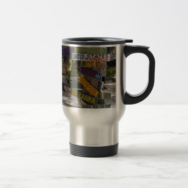 Caneca Térmica Placa de Sinalização Rum Point Grand Cayman (Direita)