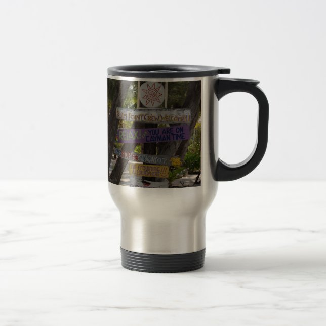 Caneca Térmica Placa de sinalização Rum Point Grand Cayman (Direita)