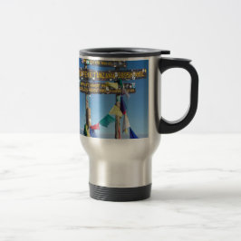 Caneca Térmica Placa indicativa no cume do Kilimanjaro Quênia