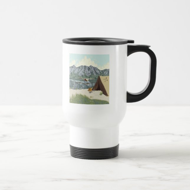 Caneca Térmica Planador E Viagem De Pesca Do Alaska Bush (Direita)