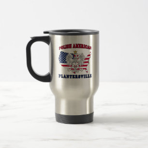 Caneca Térmica Plantersville Texas polonês americano