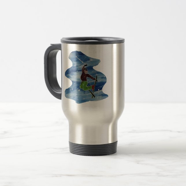 Caneca Térmica Pó para snowboard das pessoas (Frente Esquerda)