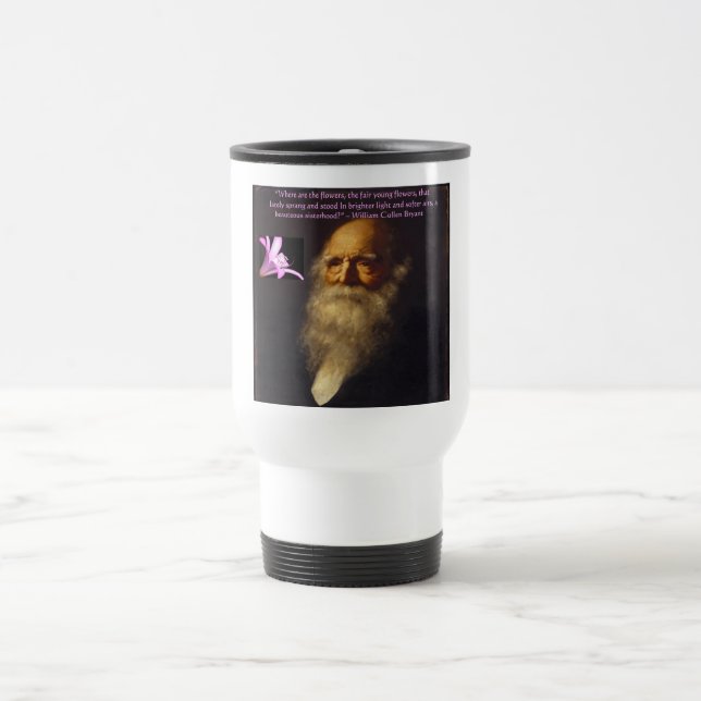 Caneca Térmica Poema da Flor de William Cullen Bryant (Centro)