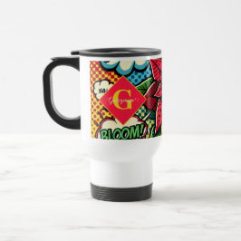 Caneca Térmica Poinsettia de Pop de Arte de Cartões Retro Persona