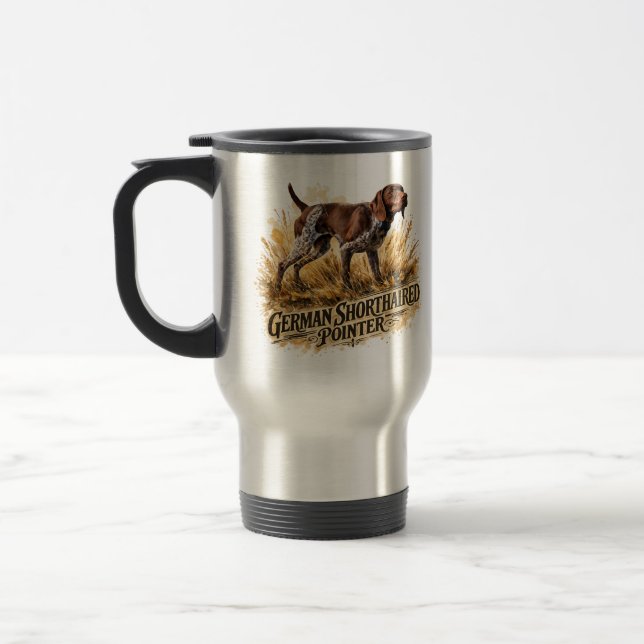 Caneca Térmica Pointer Alemão de Cabelo Curto (Esquerda)