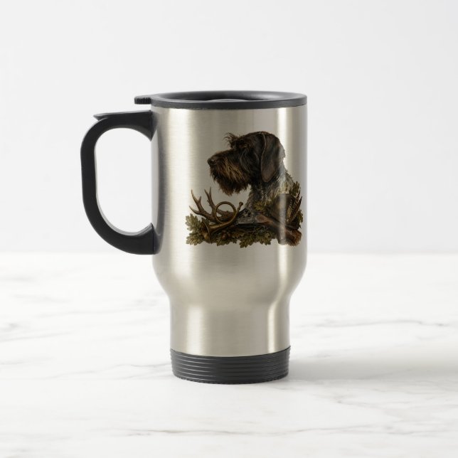 Caneca Térmica Pointer de Cabelo Rijo Alemão – Coleção de Caça (Esquerda)