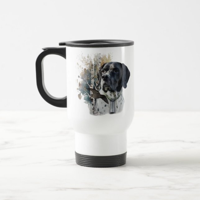 Caneca Térmica Pointer Inglês , Temporada de Caça à Galinhola , A (Esquerda)
