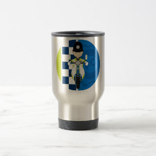 Caneca Térmica Polícia bonito de Ingleses dos desenhos animados