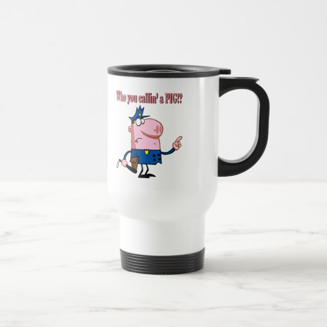 Caneca Térmica policial de desenho animado (Direita)