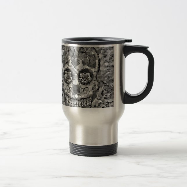 Caneca Térmica Poligão - preto branco-do-crânio (Direita)