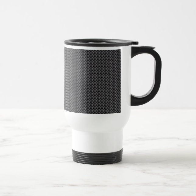 Caneca Térmica Polímero preto e cinzento da fibra do carbono (Direita)