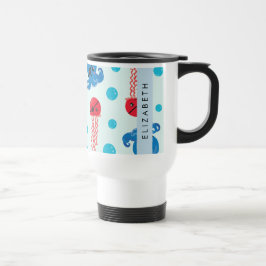 Caneca Térmica Polvo Pirata, Água-Viva Pirata, Mar, Seu Nome